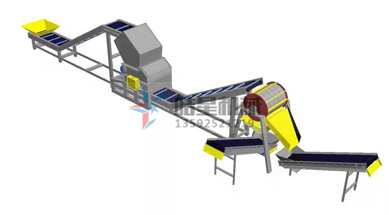 廢鋼破碎機(jī)設(shè)備加工棉花包流程怎么配置